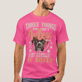 T-shirt Trois Choses Que Vous Ne Manquez Pas Avec Ma Famil