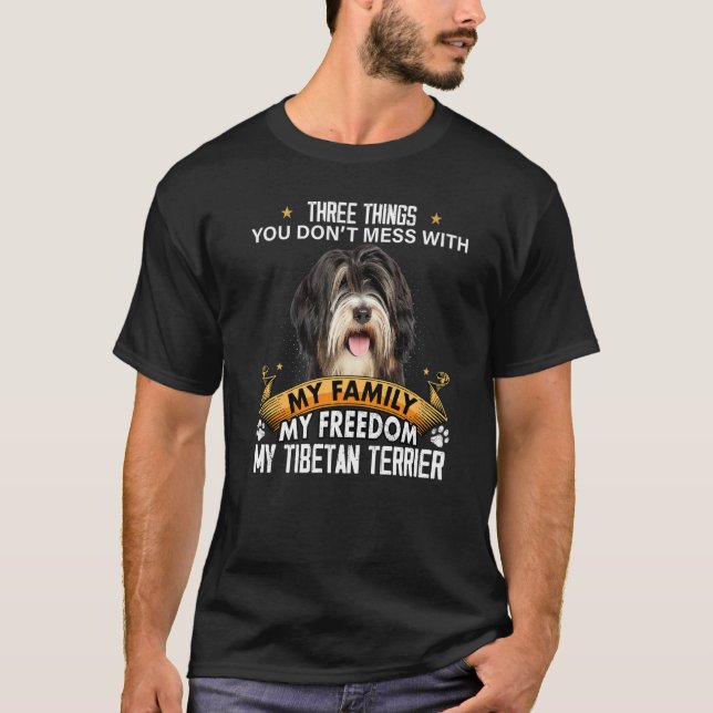 T-shirt Trois choses que vous ne manquez pas avec Terrier  (Devant)