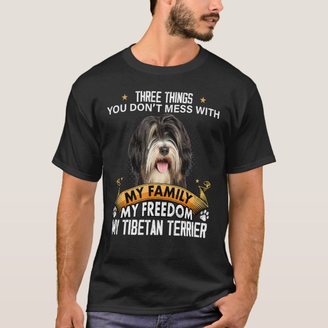 T-shirt Trois choses que vous ne manquez pas avec Terrier  (Devant)