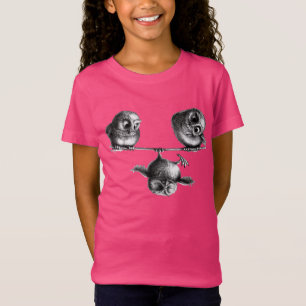 T-Shirt Trois chouettes et chouettes amusantes - liberté 