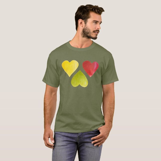 T-shirt Trois coeurs (Devant entier)