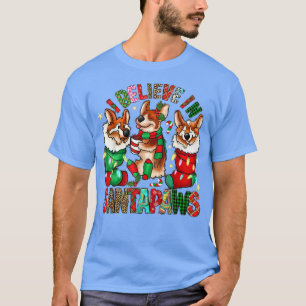 T-shirt Trois Corgi En Sock Noël Père Noël Noël