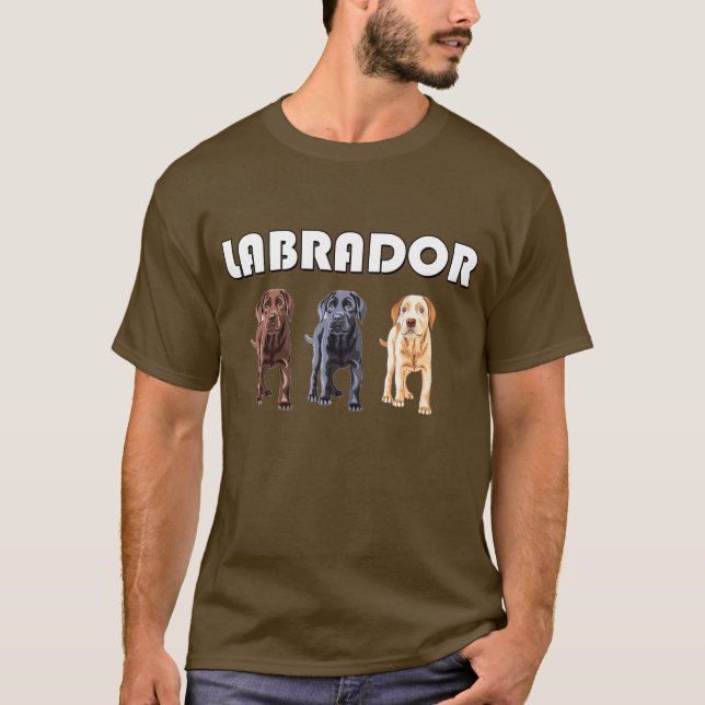 T-shirt trois couleurs labrador (Devant)