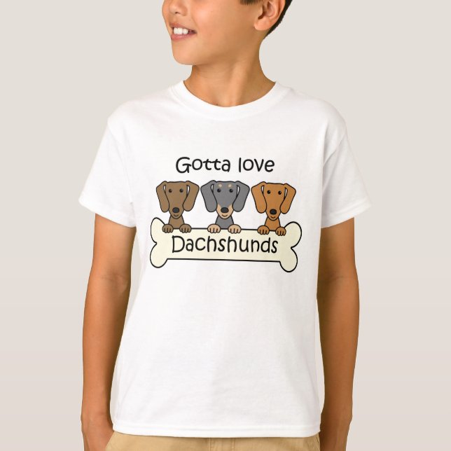 T-shirt Trois Dachshunds (Devant)