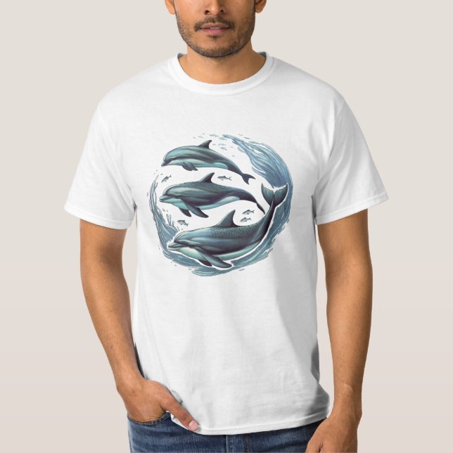 T-shirt Trois dauphins (Devant)