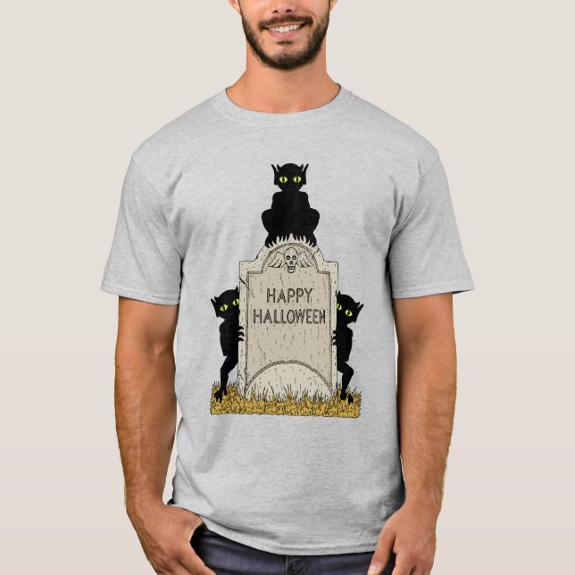 T-shirt Trois diablotins Joyeux Halloween (Devant)