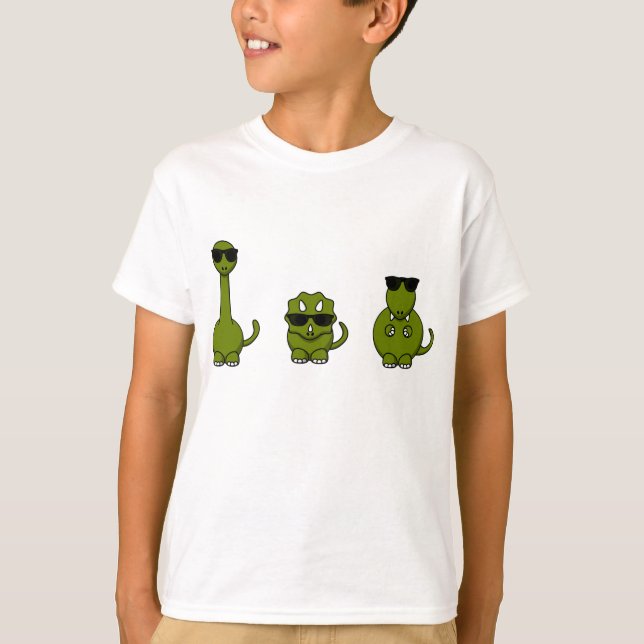 T-shirt Trois Dinosaures Cool T Chemise (Devant)