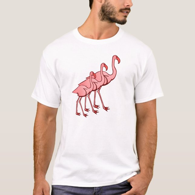 T-shirt Trois Flamants roses (Devant)