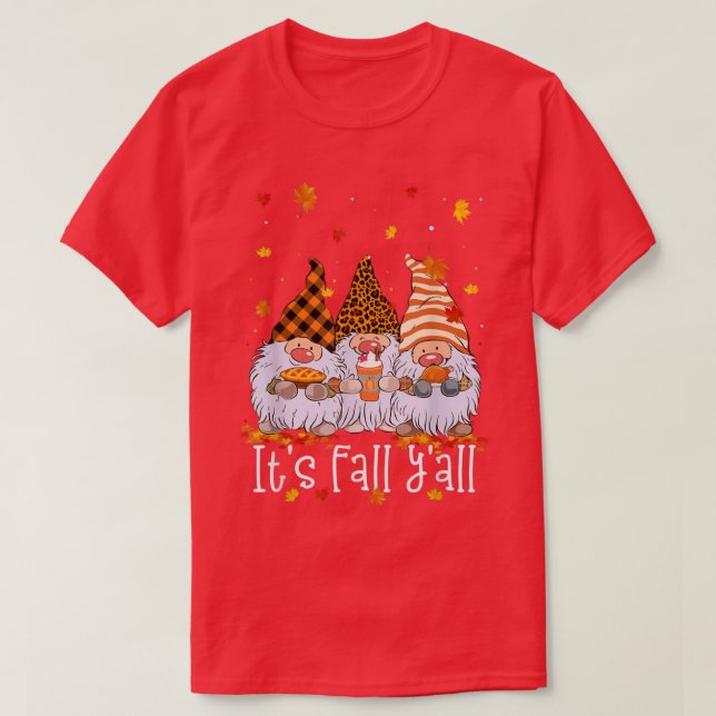 T-shirt Trois Gnome Citrouille épice Thanksgiving Fall C'e (Design devant)
