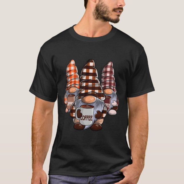 T-shirt Trois Gnomes de Café Gnome Café Café Gnome (Devant)
