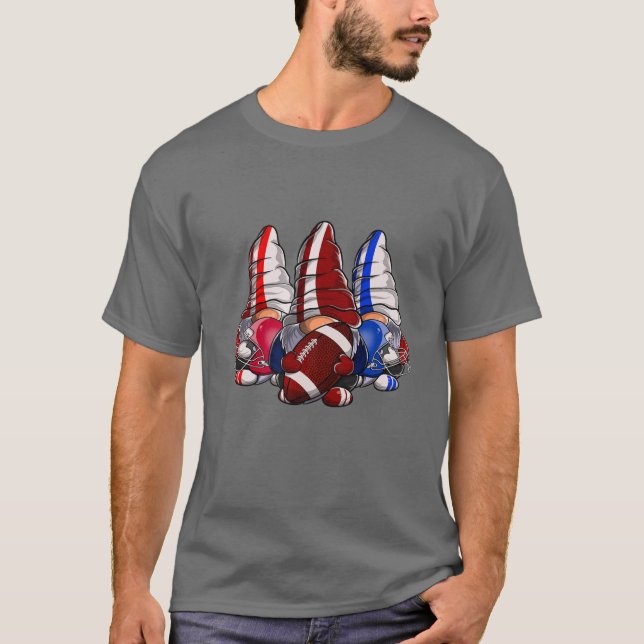 T-shirt Trois Gnomes De Football, Gnome De Football, Sport (Devant)