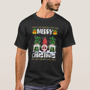 T-shirt Trois Gnomes Joyeux Arbre de Noël Famille