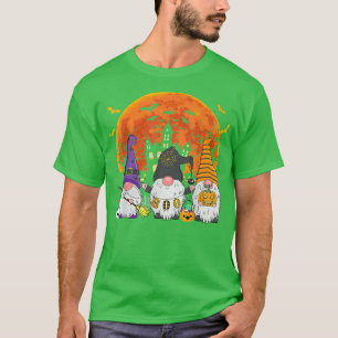 T-shirt Trois Gnomes Sorcière Halloween Citrouille Automne