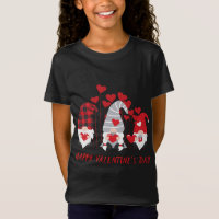 Trois Gnomes tenant le coeur rouge Plaid Happy Val