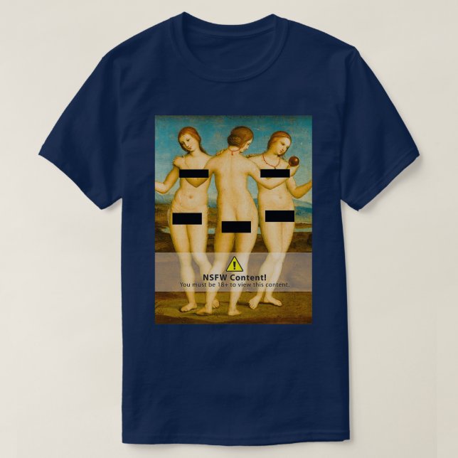 T-shirt Trois Graces censurées 2 (Design devant)