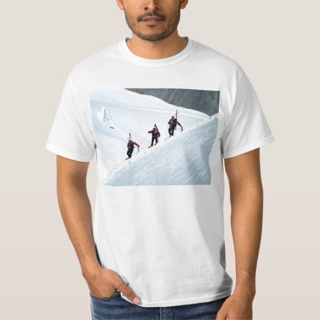 T-shirt Trois grimpeurs, Mont Blanc (Devant)