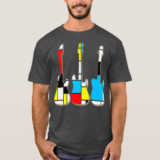 T-shirt trois guitares modernes