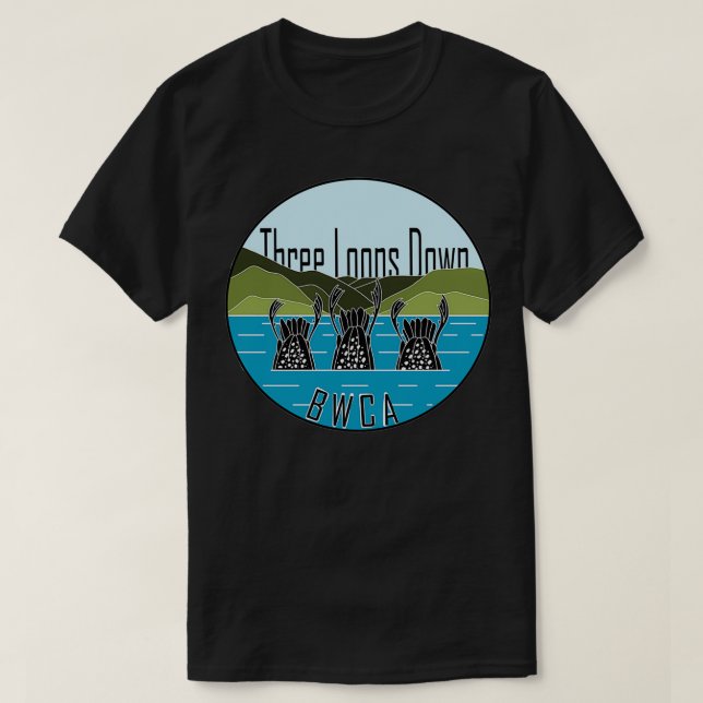 T-shirt Trois huards dans les eaux limitrophes (Design devant)