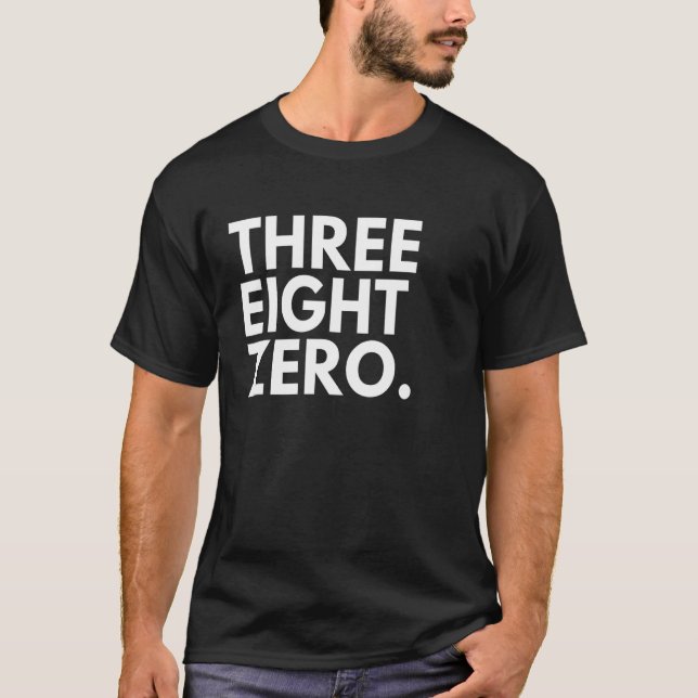 T-shirt TROIS HUIT ZÉRO Code régional 380 Columbus OH Ohio (Devant)
