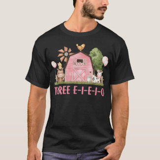 T-shirt Trois I E I O Farm Party 3e anniversaire tenue fil