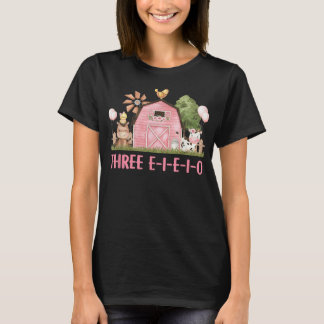 T-shirt Trois I E I O Farm Party 3e anniversaire tenue fil