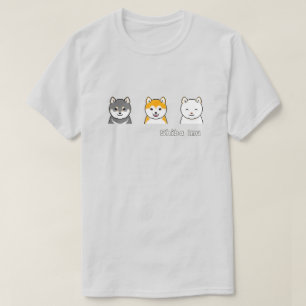 T-shirt Trois Inus Shiba Avec Différentes Couleurs De Mant