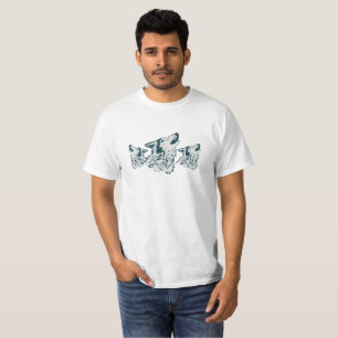 T-shirt Trois loups hurlants Tee Pour Hommes