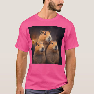 T-shirt Trois Lune Capybara Lover Capibara Rodent Animal C