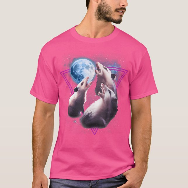 T-shirt Trois Lune Opposum Avec 3 Sommes D'Argent Et Debou (Devant)