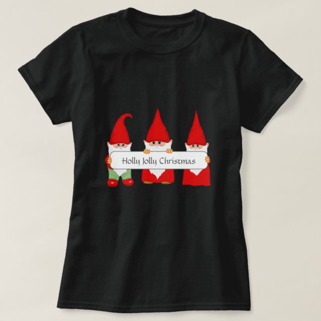 T-Shirt Trois Lutins de Noël (Design devant)