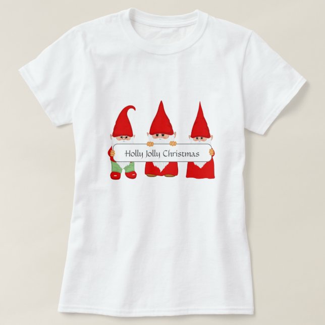 T-Shirt Trois Lutins de Noël (Design devant)