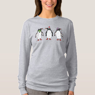 T-shirt Trois manchots de Noël festifs Illustration