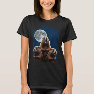 T-shirt Trois marmottes et une lune drôle de jour de la ma