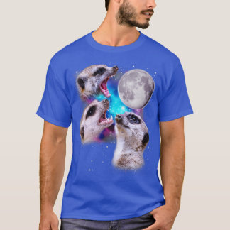 T-shirt Trois Meerkats Howl à la Lune