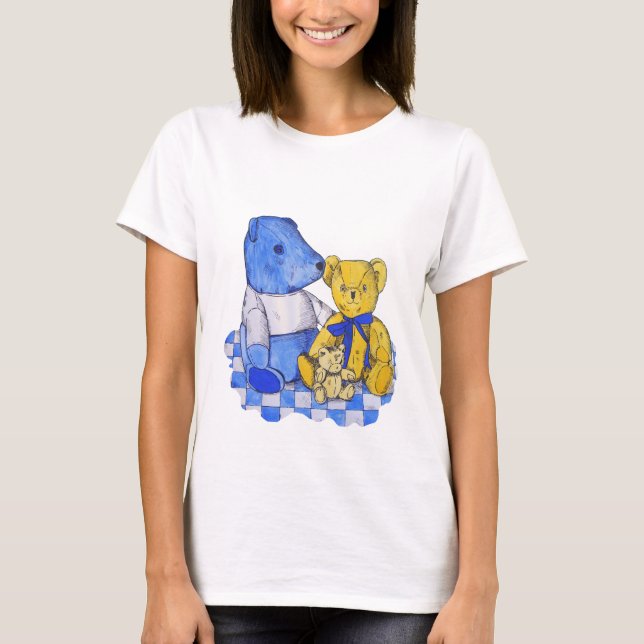T-shirt trois mignons vieux nounours (Devant)