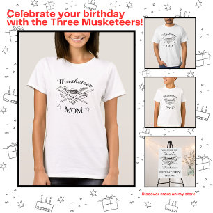 T-shirt Trois mousquetaires Dumas Parent Mom Anniversaire