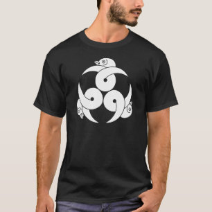 T-shirt Trois oies sauvages en boucle, têtes tournées vers
