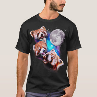 T-shirt Trois Pandas rouges Howl à la Lune