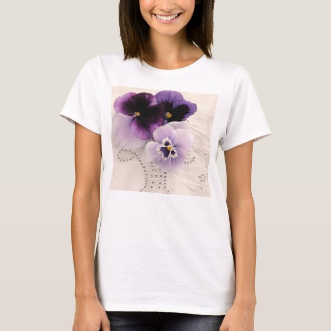 T-shirt Trois panneaux violets (Devant)
