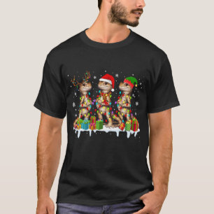 T-shirt Trois Père Noël Reindeer Elf Porté Dragon Noël