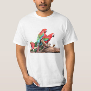 T-shirt trois perroquets colorés