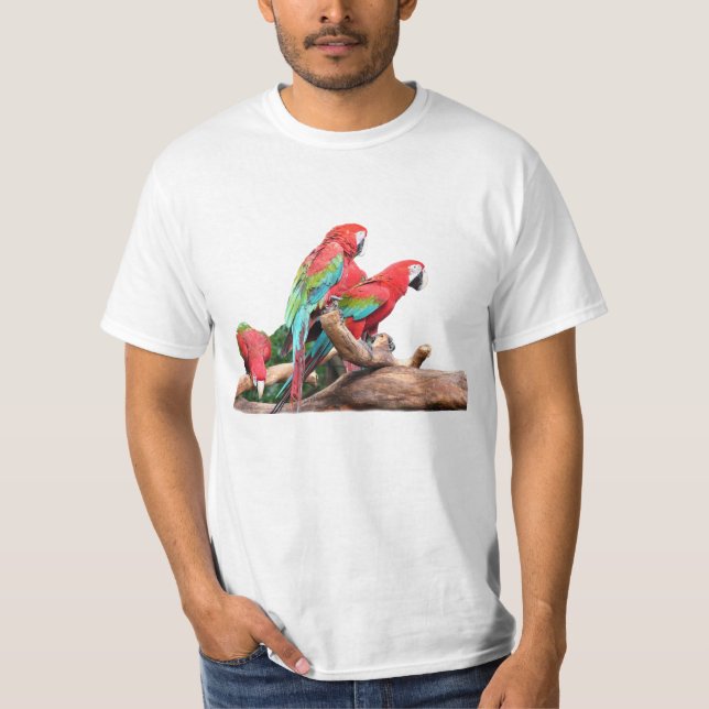 T-shirt trois perroquets colorés (Devant)