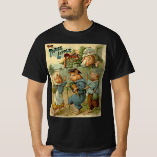 T-shirt Trois Petits Cochons Conte de Fées Vintage