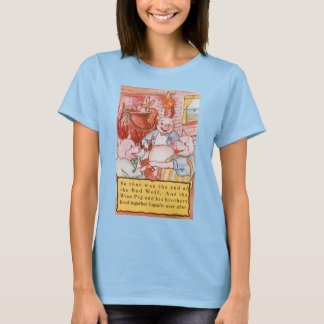 T-shirt Trois Petits Cochons Cuisinant Loup, Conte de Fées