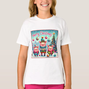 T-shirt Trois Petits Cochons de Noël