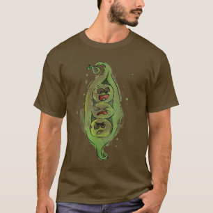 T-shirt Trois petits pois dans un pod amusant
