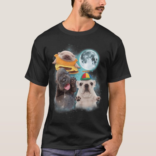 T-shirt Trois Pibble Lune Drôle Pibble Meme pour Hommes Fe (Devant)