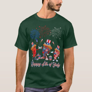 T-shirt Trois Pizzas Blanches Rouges Et Fireworks De Pizza