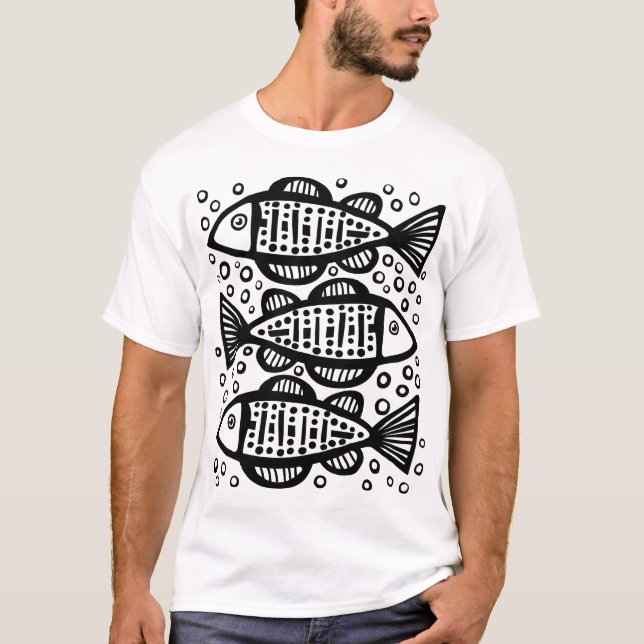 T-shirt Trois poissons (Devant)