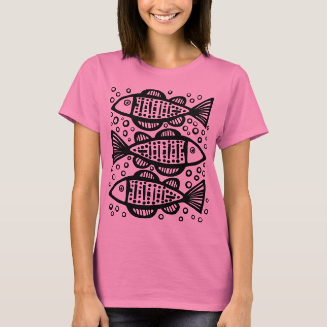 T-shirt Trois poissons (Devant)